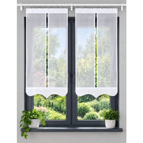 Firany panelowe LUNA – komplet 2 prostych paneli okiennych FL817